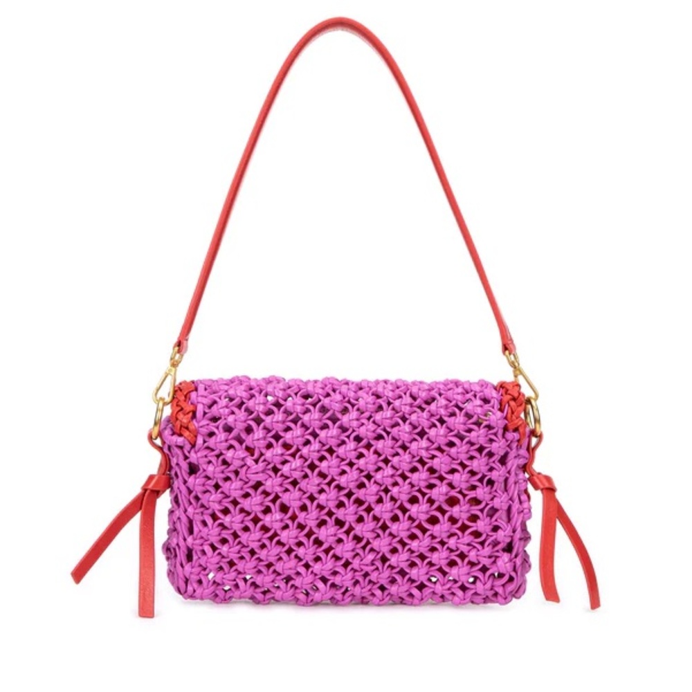 Brandon Blackwood Pink and Red Leather Nia Bag - Picture 5 of 8